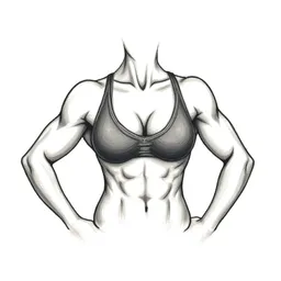 Muscular female body shape thumbnail